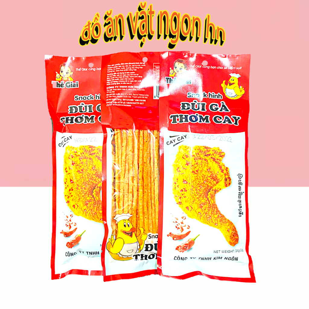 Tăm cay đùi gà 30 gói que cay ăn vặt cổng trường ngon giá rẻ