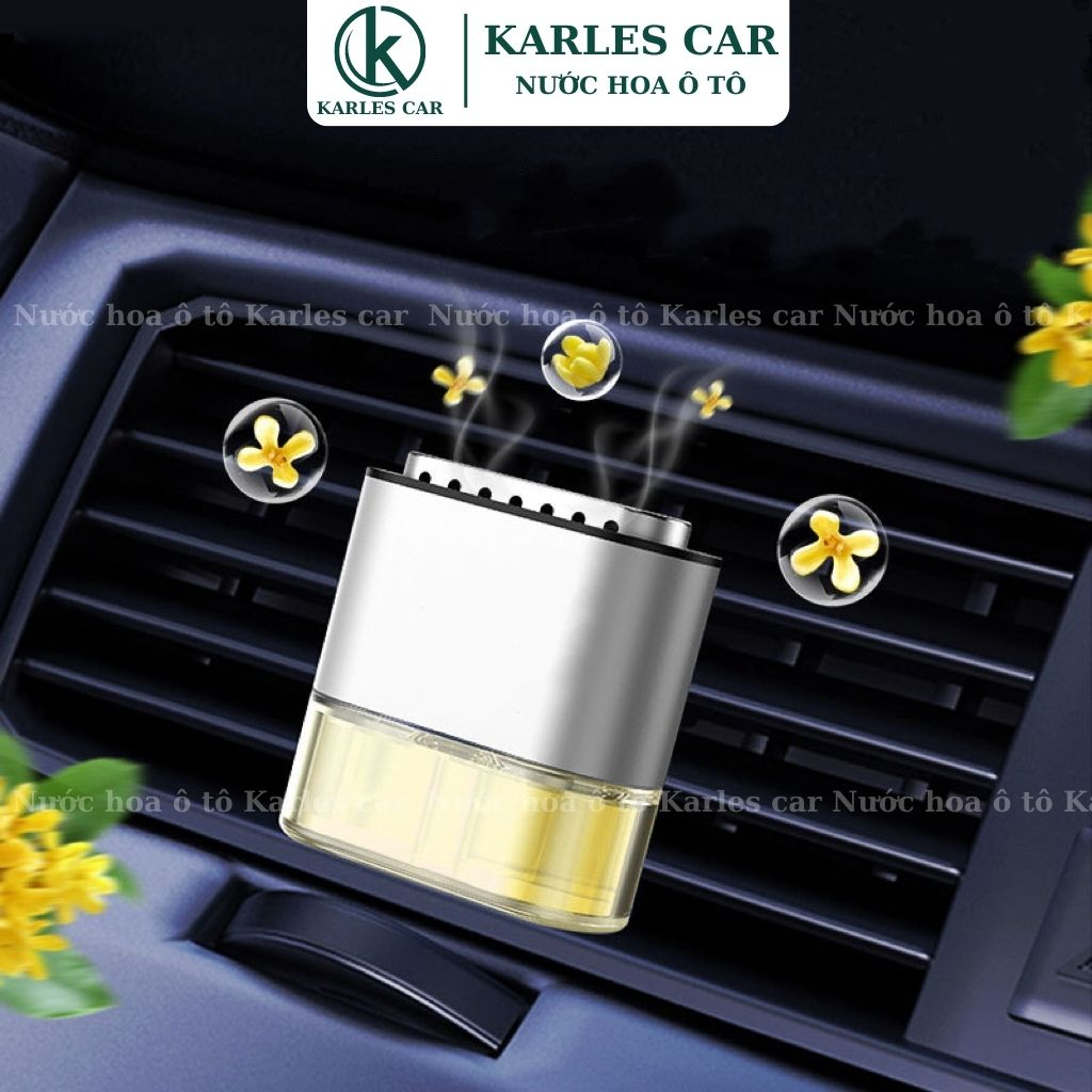 Nước Hoa Ô Tô Kẹp Cửa Gió Điều Hòa Khử Mùi Xe Hơi Hương Thơm Dịu Nhẹ 10ml