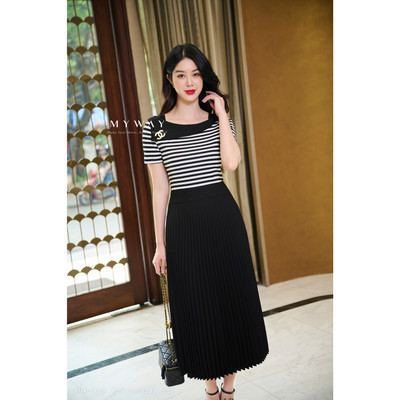Áo Thun Kiểu Nữ MY WAY Kẻ Sọc Sang Trọng 5MAT7129 KE0