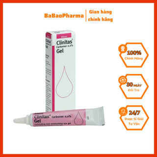 Gel Tra Mắt Clinitas Gel ® 0.2 % tuýp 10g giống liposic -Dùng cho các trường hợp khô mắt,Dùng dưỡng mắt