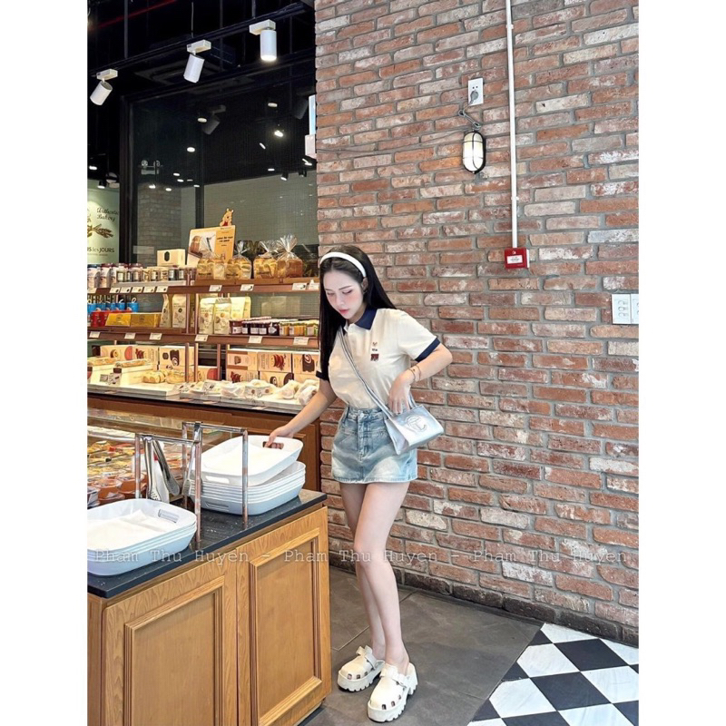 Quần váy jeans xanh, quần giả chân váy jeans xanh ngắn siêu hot phong cách sang chảnh dễ phối đồ