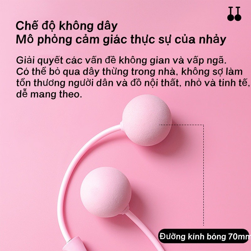 Dây nhảy không dây bóng to có dây thay thế tập luyện tại nhà giúp vóc dáng săn chắc cân đối1
