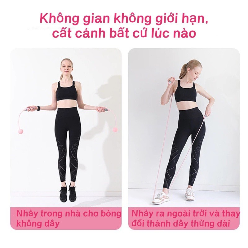 Dây nhảy không dây bóng to có dây thay thế tập luyện tại nhà giúp vóc dáng săn chắc cân đối1