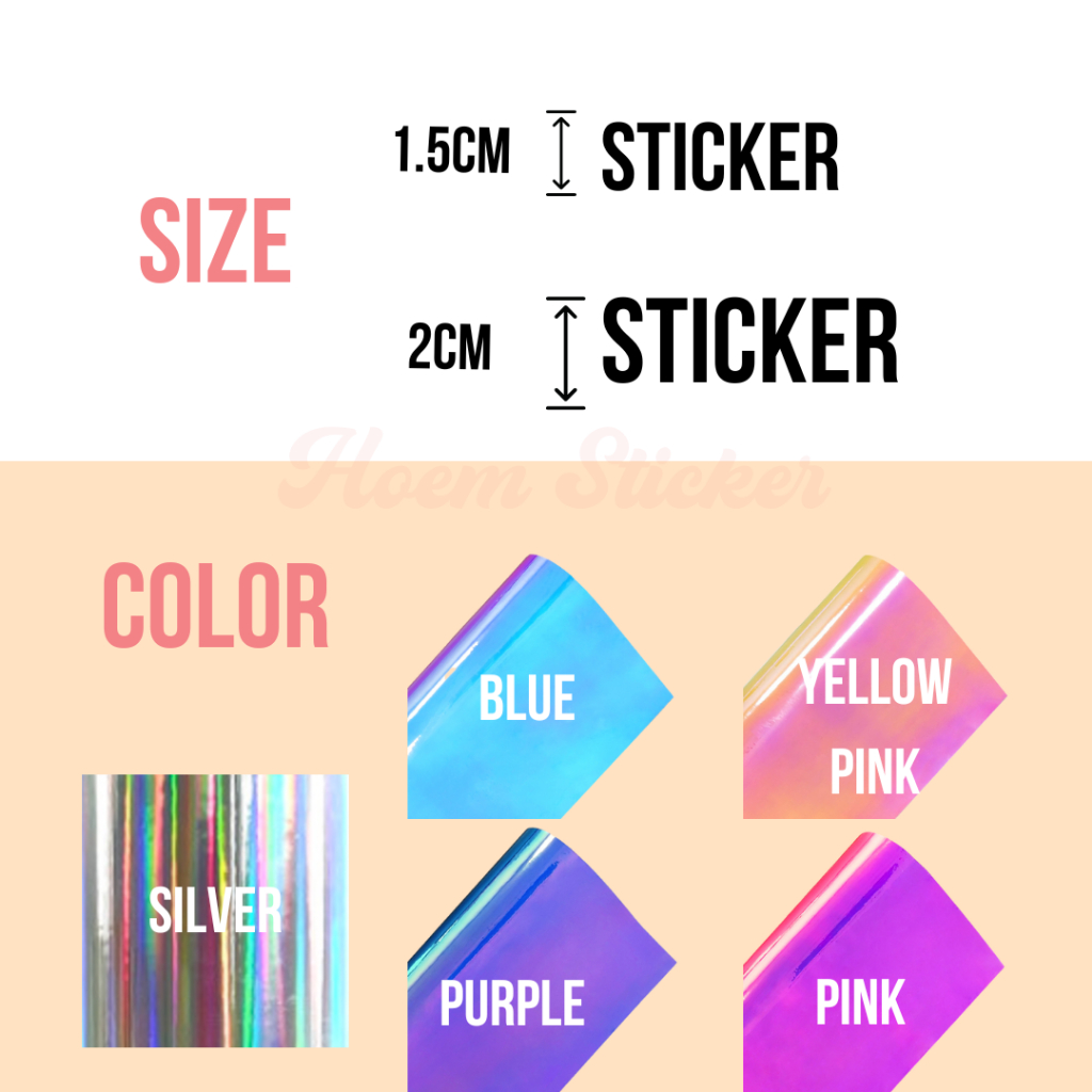 Sticker Logo BLACKPINK | Holo Sticker Tên Idol K-pop Dán Lightstick
