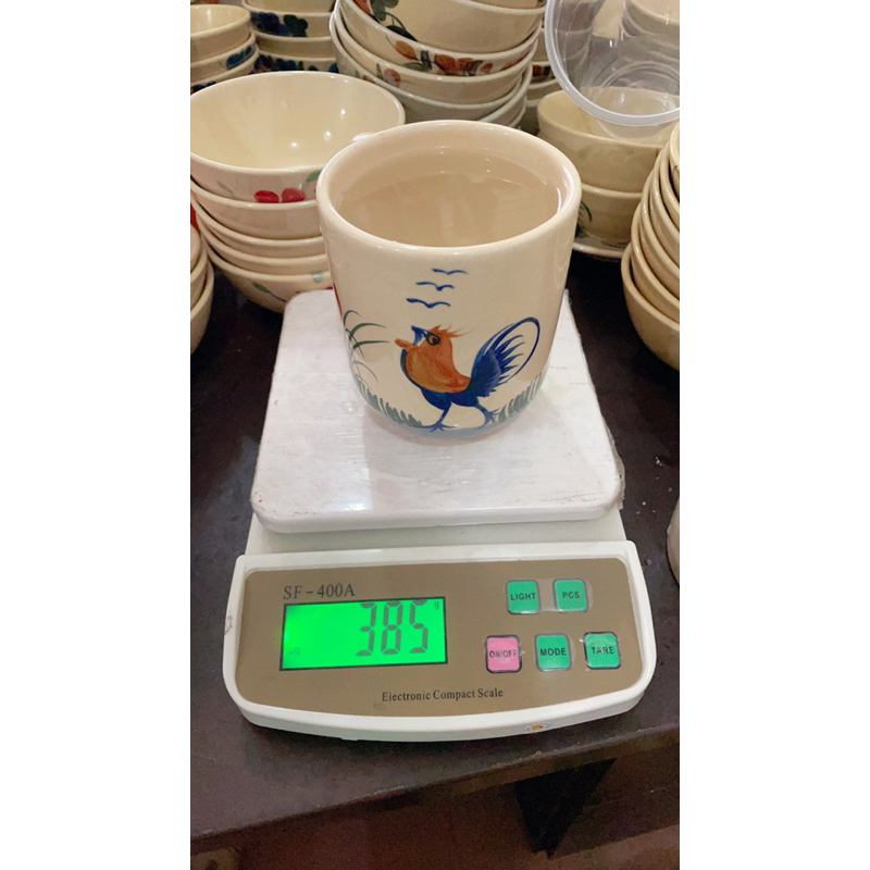 Ly Gốm Vẽ Gà Trống Xưa/Hoa/Chỉ/Phết Nhiều Dung Tích - Hàng Cao Cấp Kiểu Dáng Đẹp - Gốm Lái Thiêu Xưa Cho Người Hoài Niệm