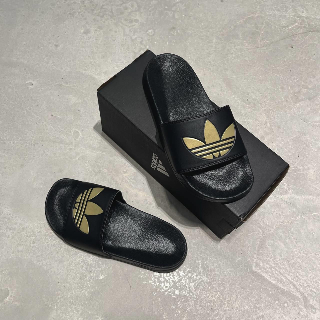 Dép Adidas Adilette Originals Lite Black Gold