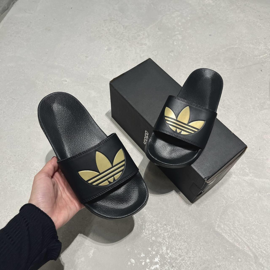Dép Adidas Adilette Originals Lite Black Gold