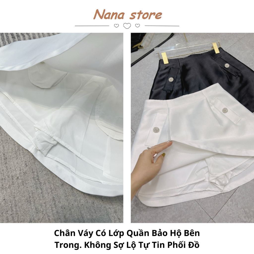 Chân váy chữ A đính đá, đầm nữ chữ A đi chơi, dự tiệc thanh lịch 131T