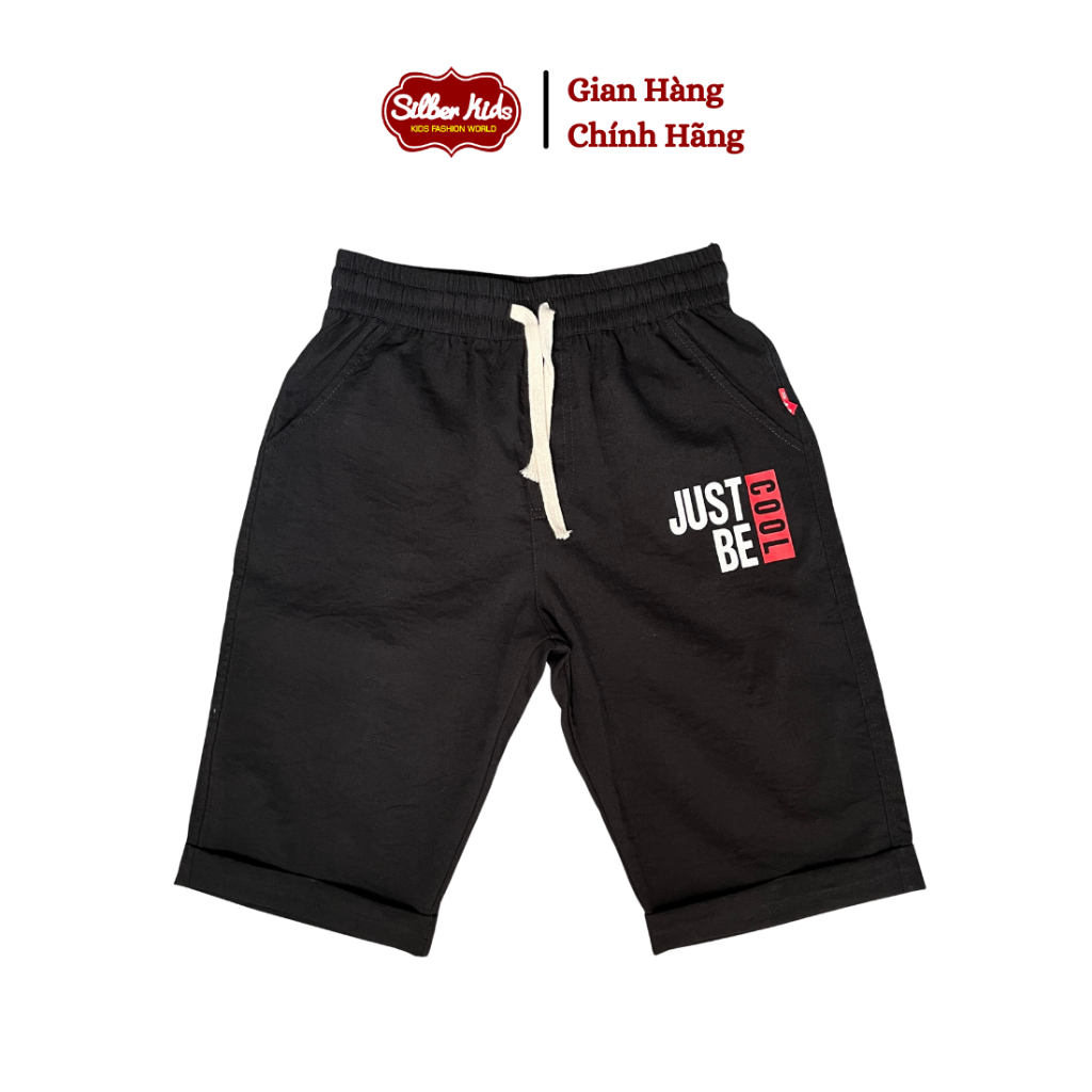 Quần Đũi Lửng Bé Trai 23-48kg Gấu Lơ Vê In Just Be Cool SILBERKIDS