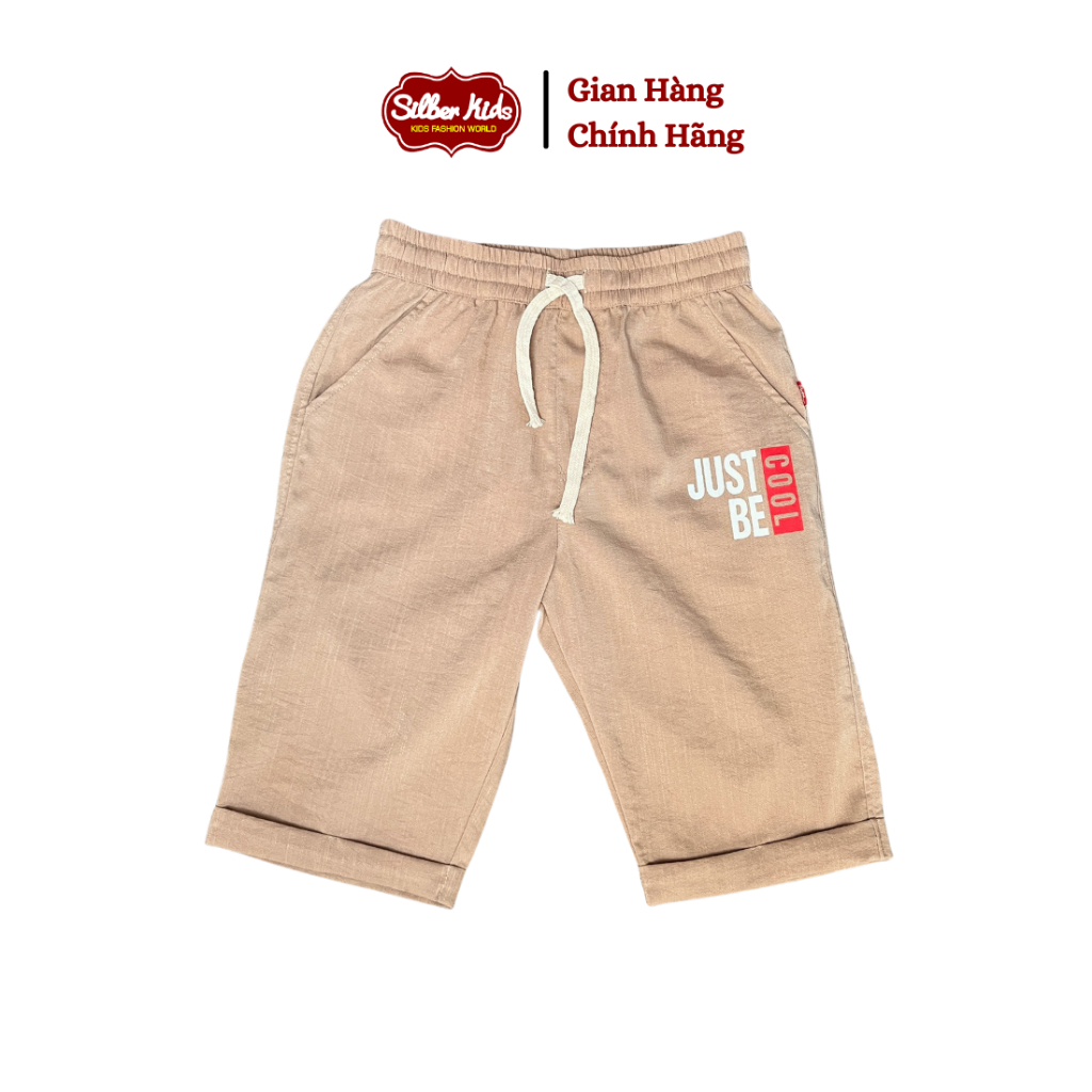 Quần Đũi Lửng Bé Trai 23-48kg Gấu Lơ Vê In Just Be Cool SILBERKIDS