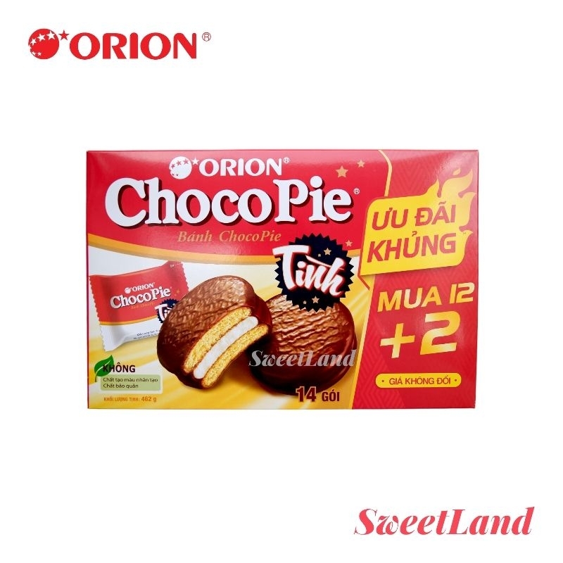 Bánh Orion Chocopie hộp 12 bánh có đủ vị