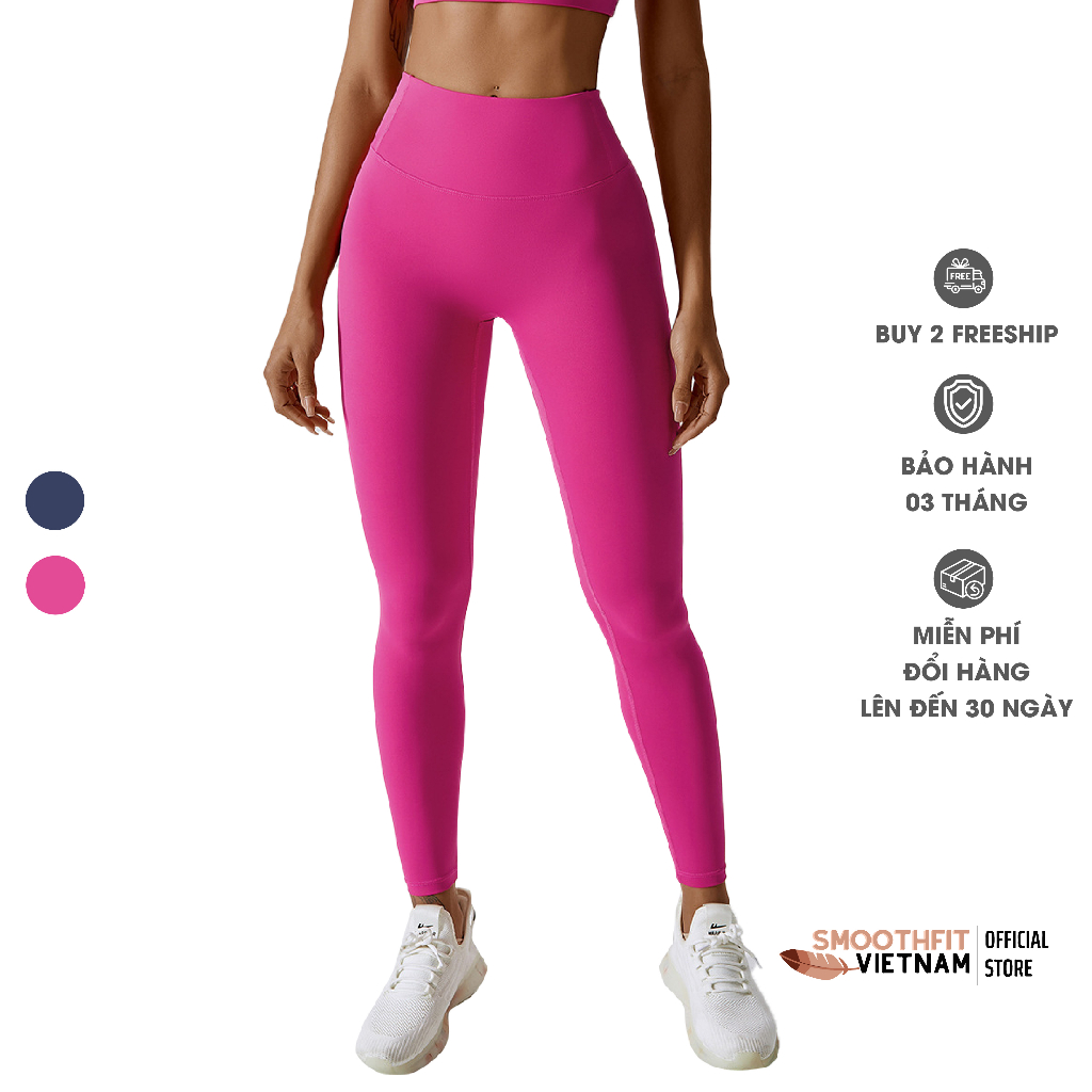 Quần Dài Chun mông Tập Gym Nữ - Chất Liệu Dệt Cao Cấp SmoothFitVN qd 8047 Co Dãn 4 Chiều - Tập Gym, Yoga