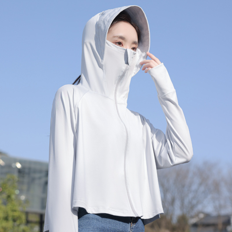 Áo khoác chống nắng nữ Thông Hơi vải thun lạnh khoác ngoài xuất nhật chống tia uv tia cực tím có mũ rộng vành A100 | BigBuy360 - bigbuy360.vn