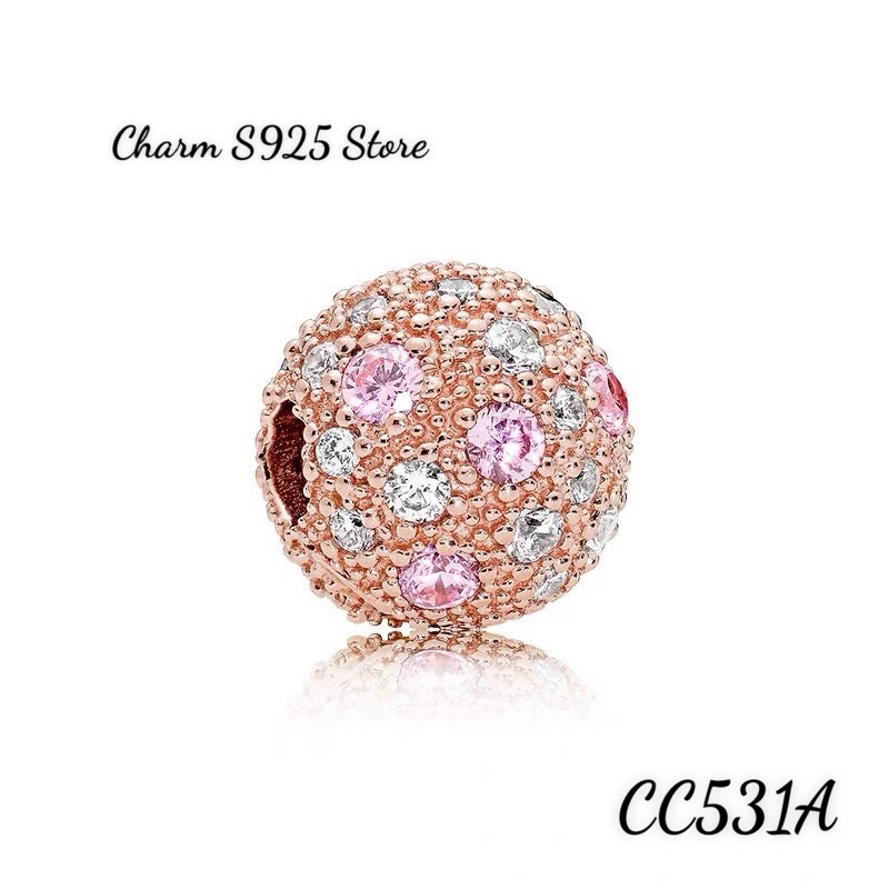 CHARM PAN ALE KHOÁ CHẶN AN TOÀN ĐÍNH ĐÁ NHIỀU MÀU S925 HÀNG CAO CẤP