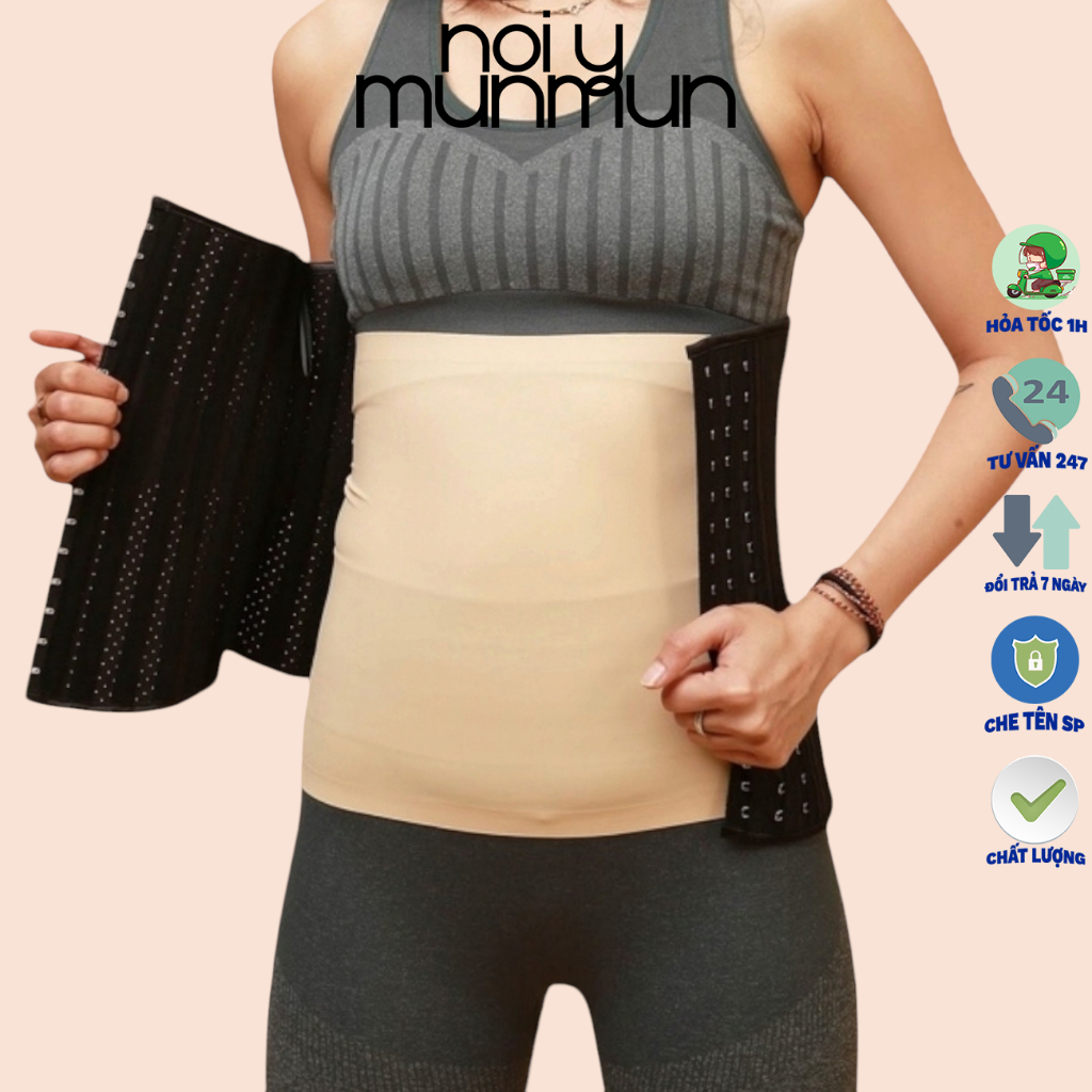 Đai Nịt Bụng Latex Sline 4 Xương dân văn phòng Nhập Khẩu noiymunmun G888