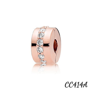 CHARM PAN ALE KHOÁ CHẶN ĐÍNH ĐÁ GIỮA ROSE GOLD HÀNG CAO CẤP