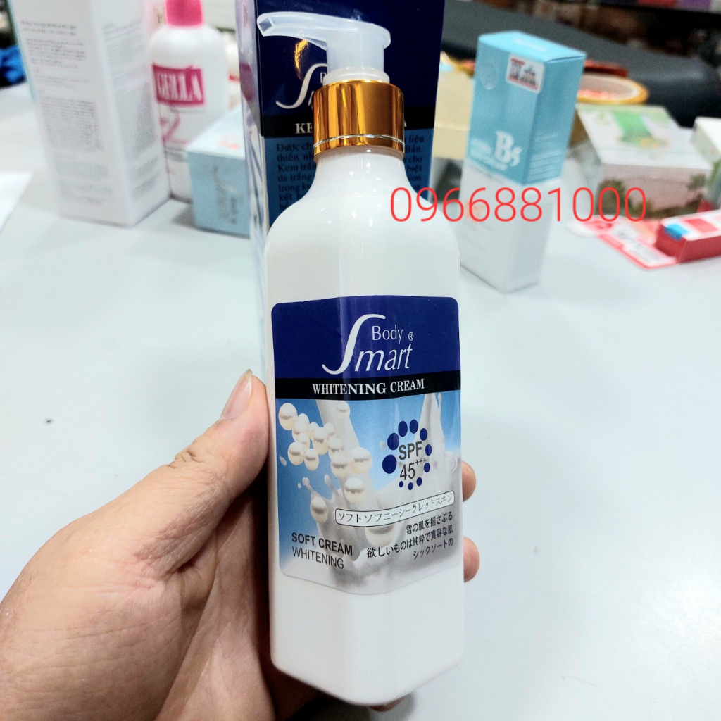 Body Smart Kem Trắng Da 320g Xanh Bật Tông Nhẹ