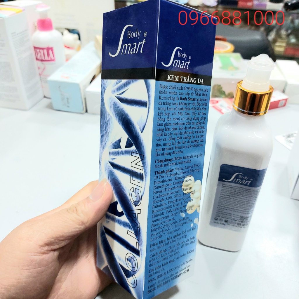 Body Smart Kem Trắng Da 320g Xanh Bật Tông Nhẹ