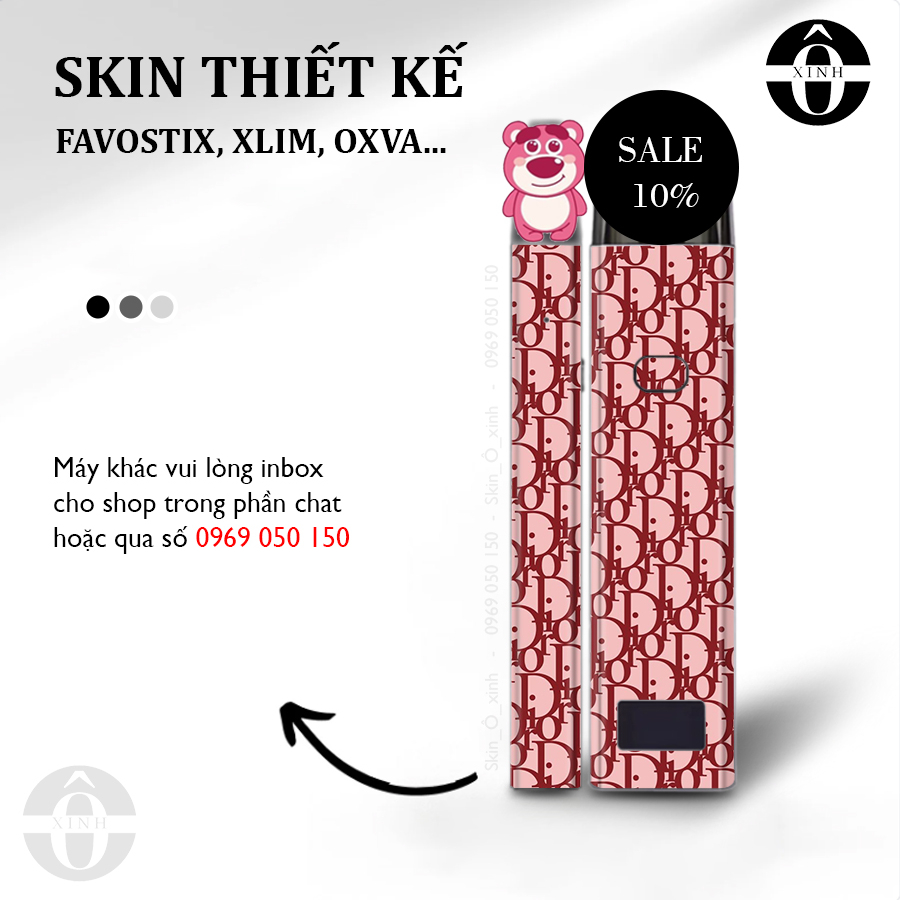Miếng dán skin cho xlim / favostix / riil x / feelin / avocado / origin...in hình Di_or nhiều mẫu thiết kế cực đẹp