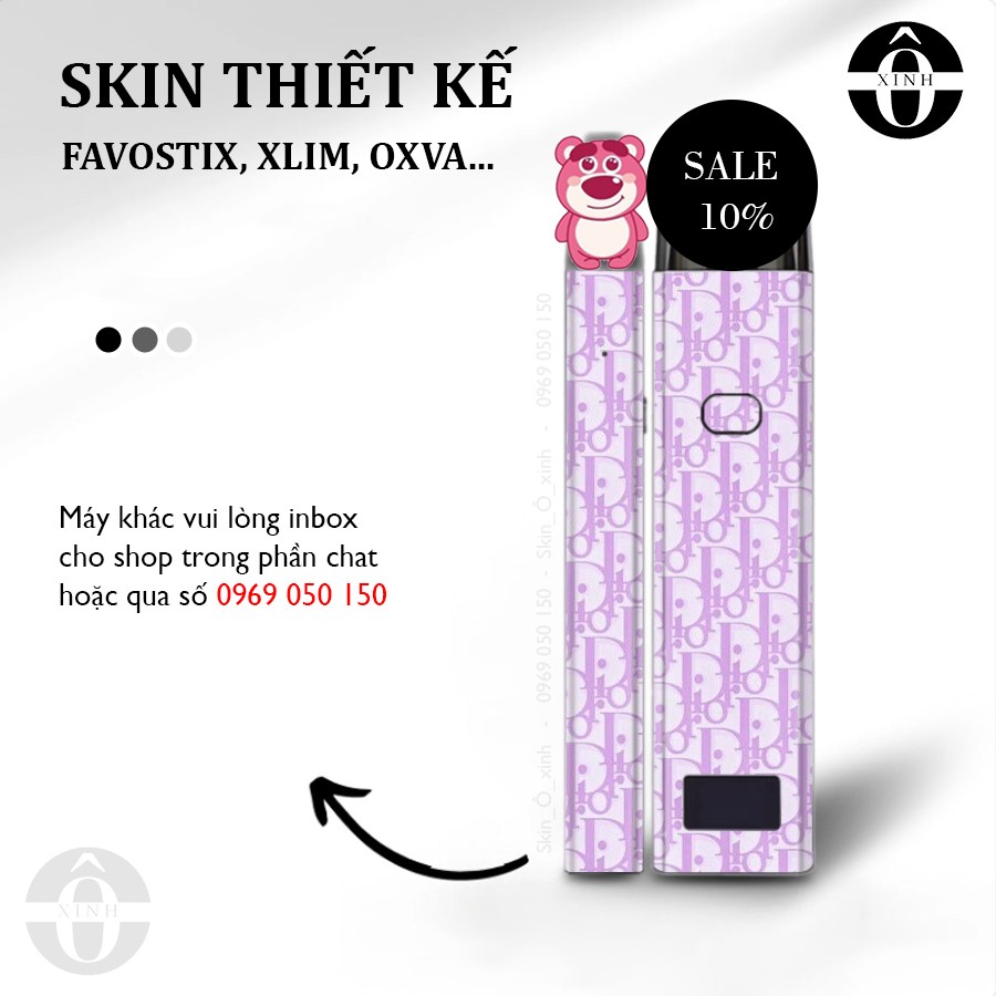 Miếng dán skin cho xlim / favostix / riil x / feelin / avocado / origin...in hình Di_or nhiều mẫu thiết kế cực đẹp