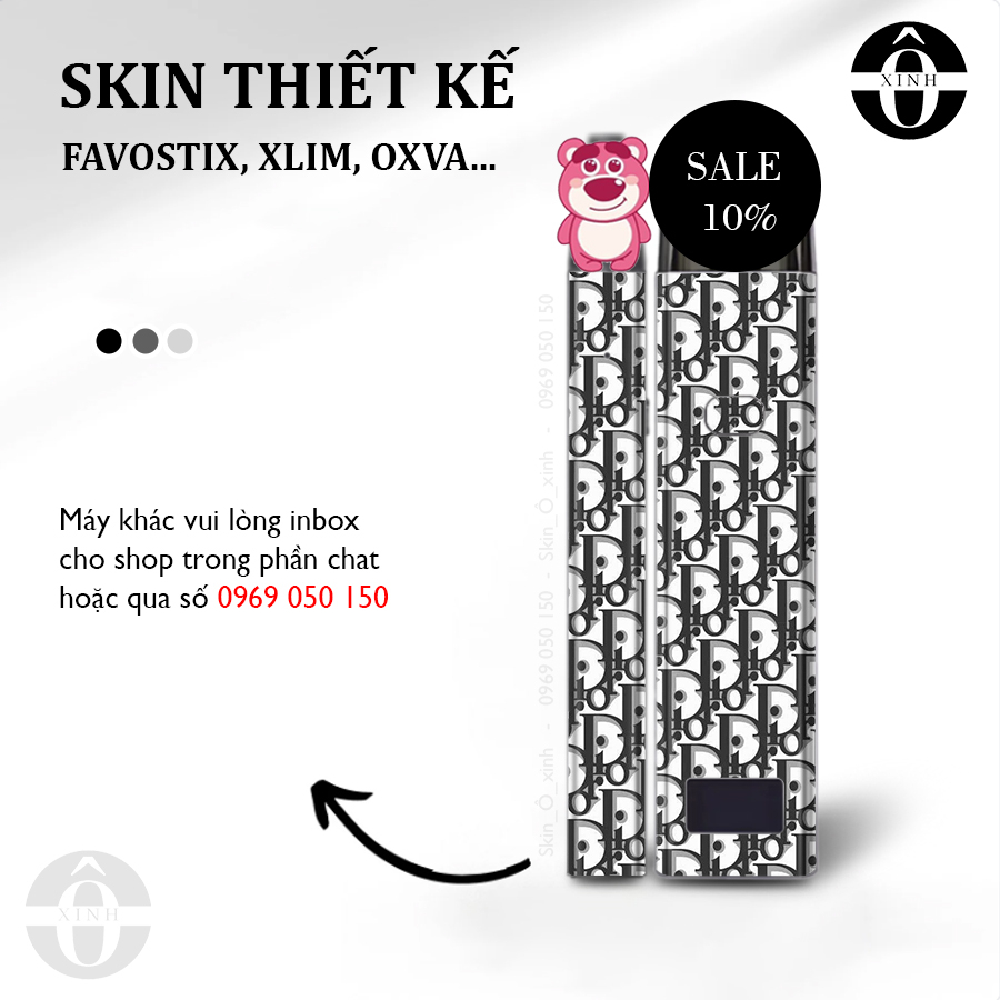 Miếng dán skin cho xlim / favostix / riil x / feelin / avocado / origin...in hình Di_or nhiều mẫu thiết kế cực đẹp