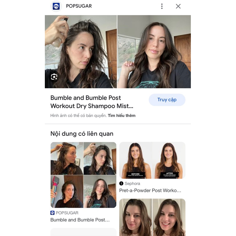 Dầu gội khô dạng nước Bumble and bumble Pret-a-Powder Post Workout $31