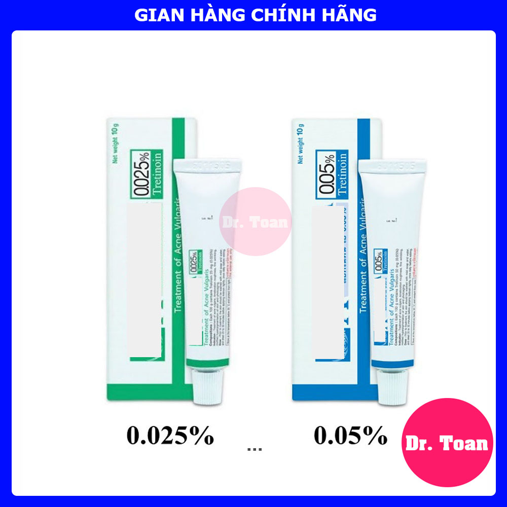 Tretinoin Thái Lan (10g) 0.05% - 0.025% giúp giảm mụn, chống lão hóa