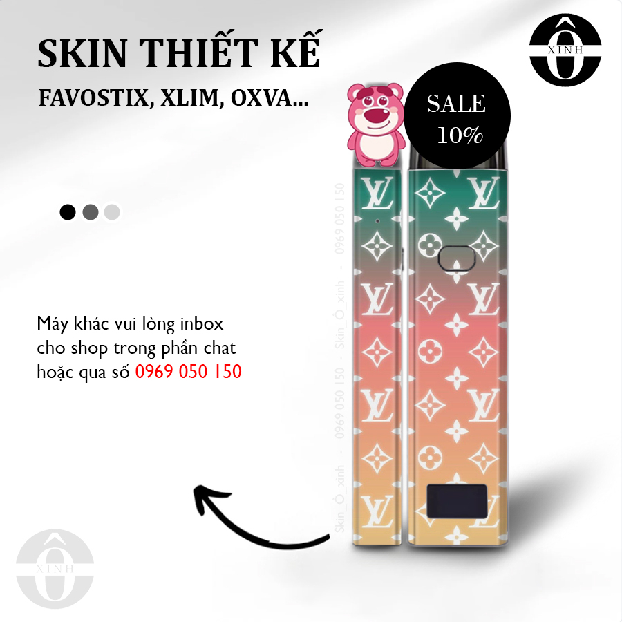 Miếng dán skin cho xlim / favostix / riil x / feelin / avocado / origin...in hình L_V chuyển màu cực đẹp