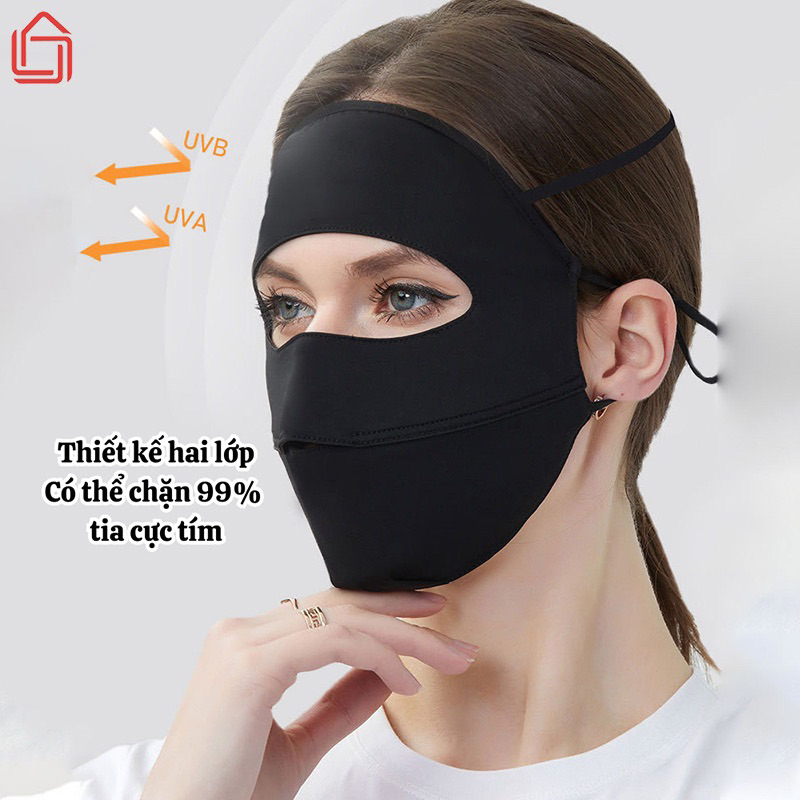 Khẩu trang Ninja 2 lớp Khẩu trang nam nữ chống nắng 99% tia UV và lớp lót thông hơi thoáng khí