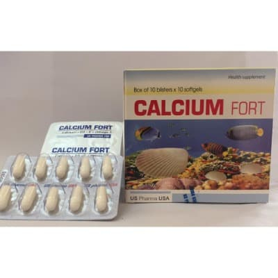 VIÊN UỐNG CALCIUM FORT HỘP 100 VIÊN bổ sung calci, D3, E, DHA, EPA cho cơ thể