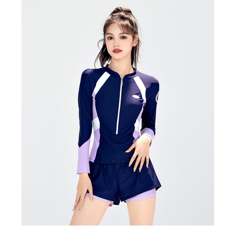 Đồ bơi nữ hãng YLIKE bikini dài tay kiểu dáng thể thao sành điệu XC01