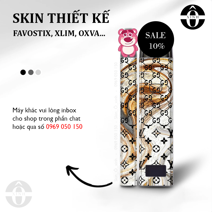 Miếng dán skin cho xlim / favostix / riil x / feelin / avocado / origin...in hình L_V nhiều mẫu cực hot