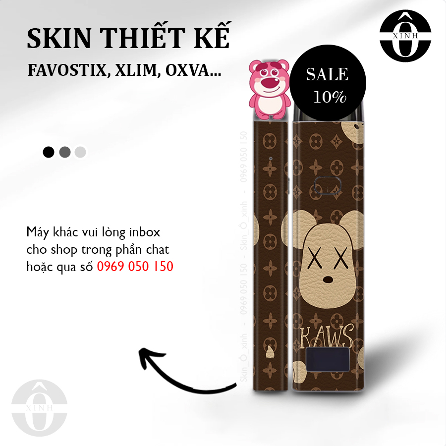 Miếng dán skin cho xlim / favostix / riil x / feelin / avocado / origin...in hình L_V nhiều mẫu cực hot