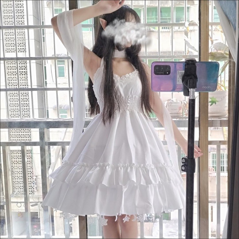 Váy/ Đầm Lolita Thắt Eo Siêu Xinh - Kèm ảnh thật, váy đầm công chúa,dự tiệc, tiểu thư, nàng thơ, sang chảnh