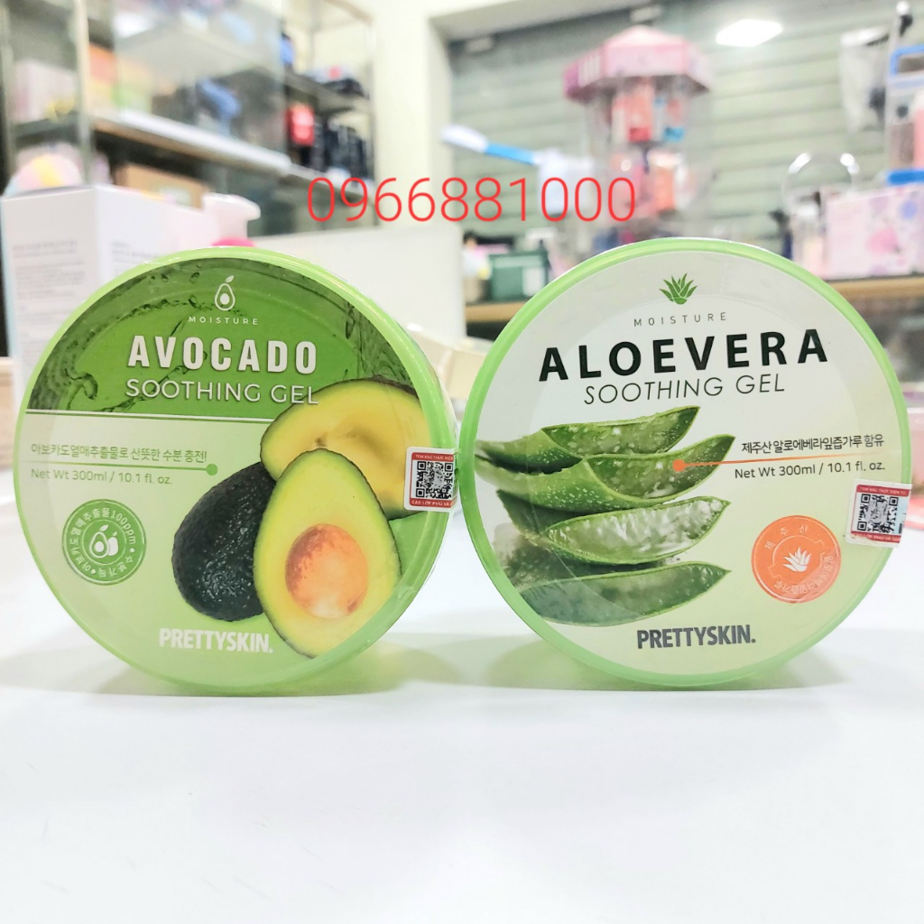 Pretty Skin Gel Dưỡng Da Đa Năng 300g Chiết Suất Lô Hội, Bơ