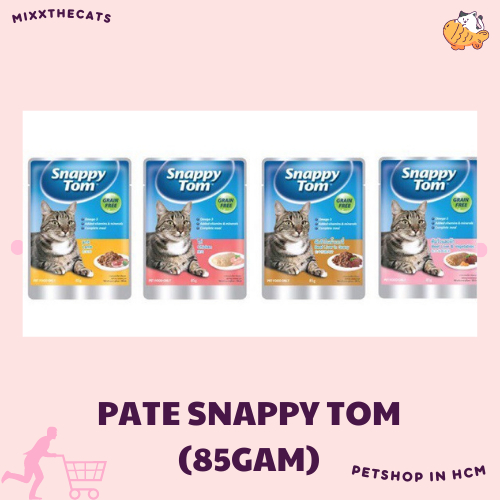 Pate - Thức ăn cho mèo Snappy Tom Grain free 85gr