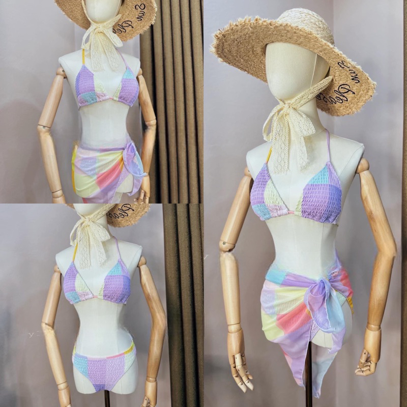 SET BIKINI BA MẢNH TÍM DỄ THƯƠNG