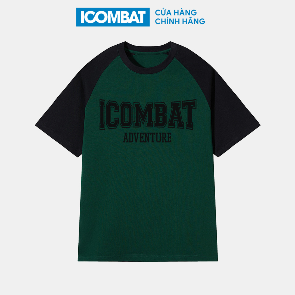 Áo Thun Raglan ICOMBAT® Adventure Tee Cotton 100% Unisex nam nữ form rộng oversize