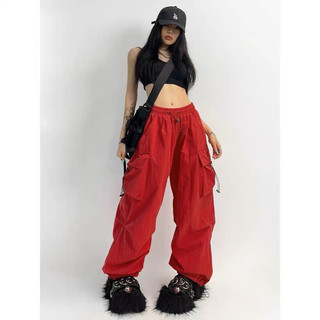 Quần Túi Hộp Ống Rộng, Quần Jogger Kaki Vải Dù Phong Cách Hiphop Đường Phố Chuẩn Hàng Quảng Châu