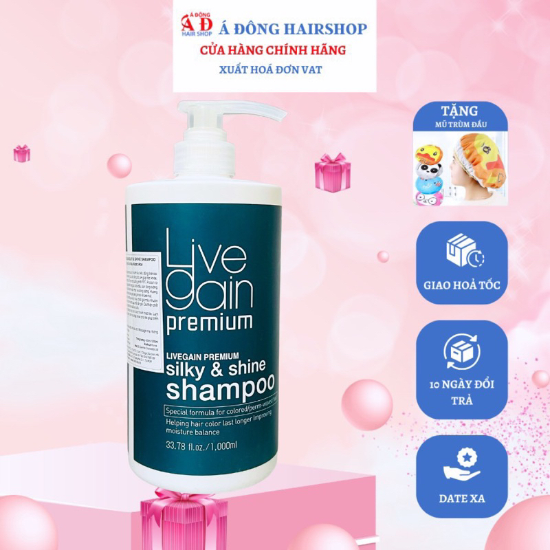 DẦU HẤP Ủ TÓC SUÔN MƯỢT NƯỚC HOA LIVEGAIN PREMIUM SILKY & SHINE HAIR PACK 1000ML