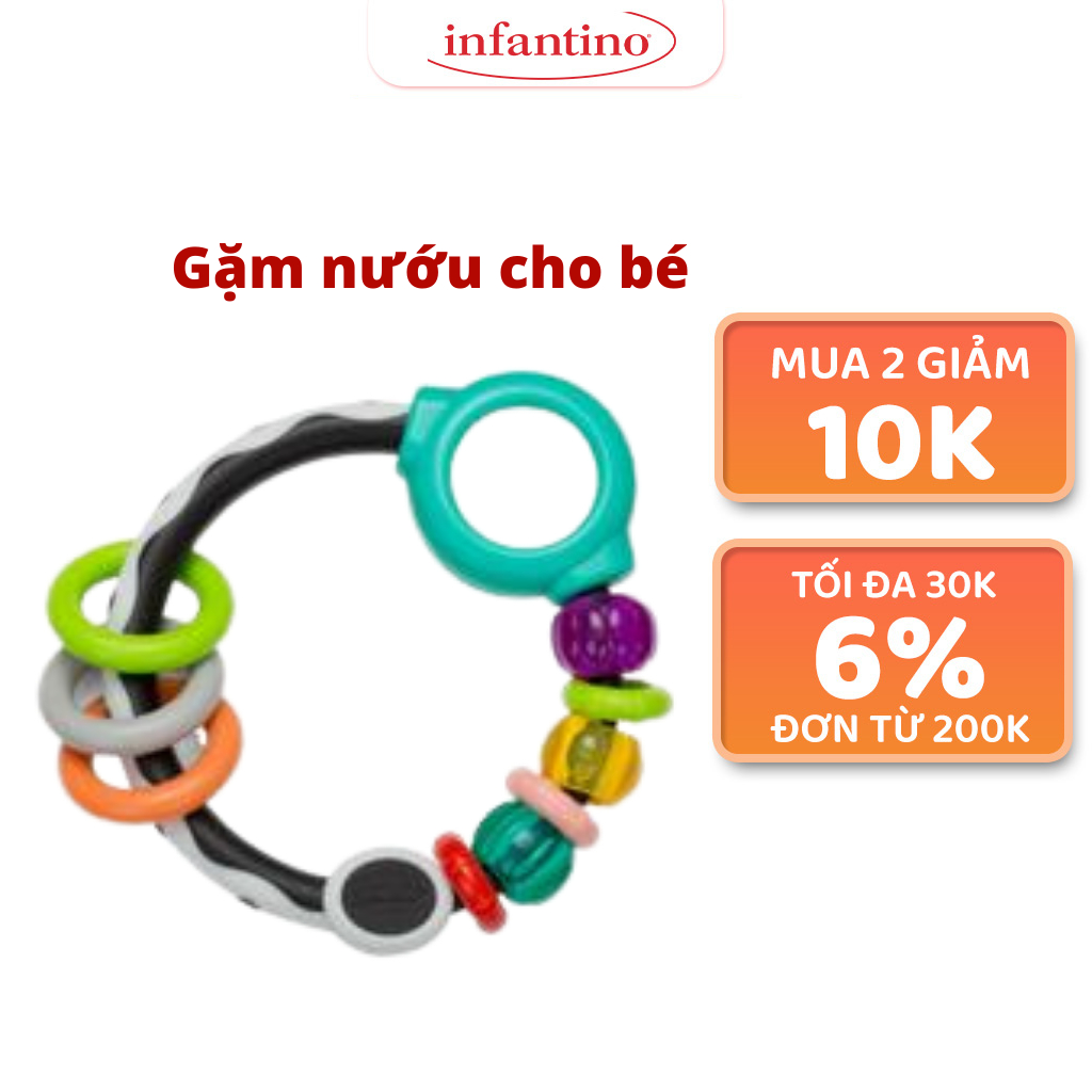 Gặm Nướu Cho Bé INFANTINO Hình Vòng Đeo Tay - Shake & Spin Rattle Ring