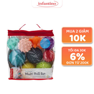 Set 10 Bóng Cảm Giác INFANTINO Textured Multi Ball Dành Cho Bé Giúp Phát