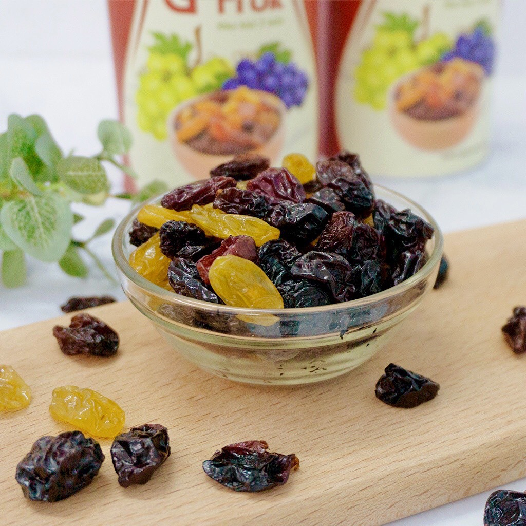 Nho Khô Mix 3 Màu G’Fruit Siêu Ngon, Size To Chất Lượng Loại 1