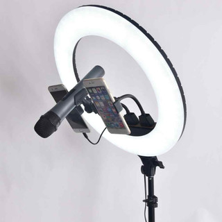 Đèn Livestream Size 45cm Cao Cấp Kèm Chân 2m1 Hỗ Trợ Chụp Ảnh Make up Trang Điểm nhiều Chế Độ Sáng