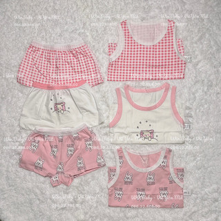 Set 3 bộ ba lỗ + quần chip cho bé gái cotton siêu xinh