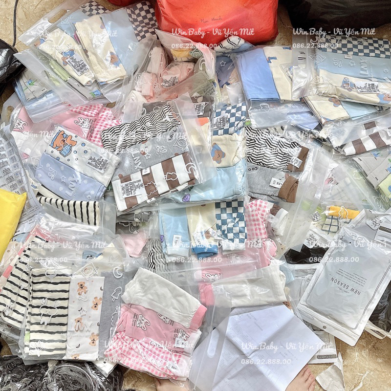 Set 3 bộ ba lỗ + quần chip cho bé gái cotton siêu xinh