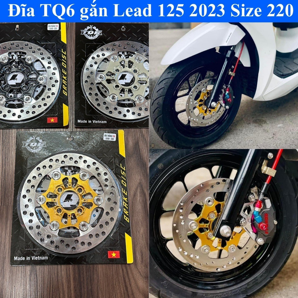 Đĩa TQ6 gắn Lead 125 2023 size 220mm ( Lead 4 Val ) Tân Thành PT
