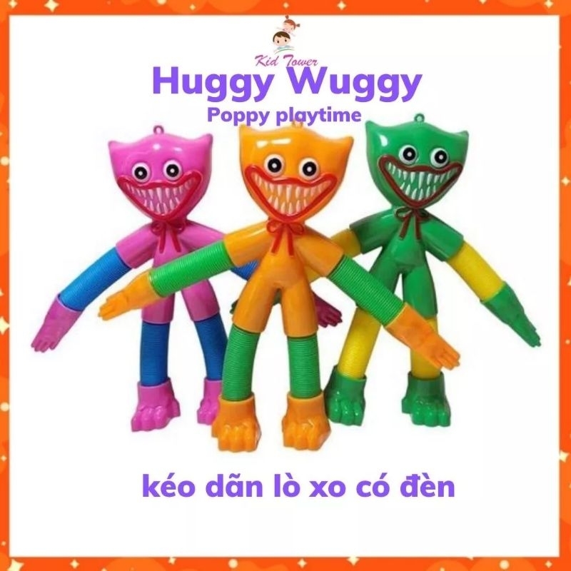 《HCM》Huggy Wuggy Ống Lò Xo Biến Hình Có Đèn 2in1 dài 20cm