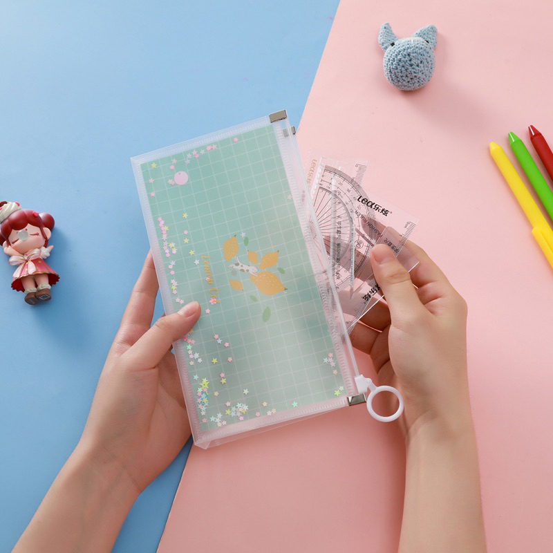 Túi Ziper Cute đựng viết - đồ dùng mỹ phẩm