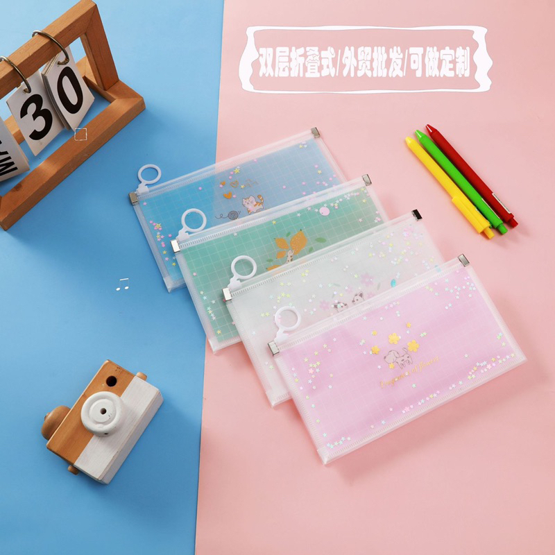 Túi Ziper Cute đựng viết - đồ dùng mỹ phẩm